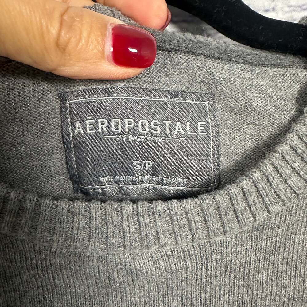 Aeropostale Men's Gray Crew Neck Sweater Size Small - Picture 4 of 6